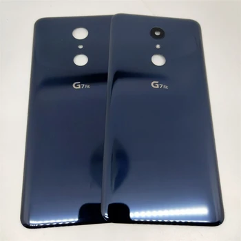 Для LG G7 Fit Q850 Q850EMW Задняя Крышка Батарейного Отсека Задняя Дверная Панель Стеклянный Корпус С Объективом Камеры