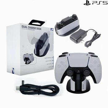 Для PS5 Джойстик Геймпады Зарядное Устройство для Sony PlayStation5 Беспроводной Контроллер Type-C USB Двойная Док-станция Для Быстрой зарядки