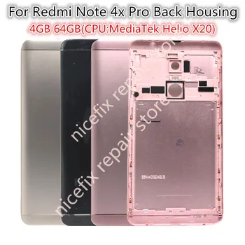 Для Xiaomi Redmi Note 4X 4 ГБ 64 ГБ Металлическая задняя батарея Задняя крышка дверной корпус Замена крышки вспышки Запасные части для ремонта