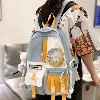 Женская нейлоновая милая сумка в стиле харадзюку, книга, кавайный рюкзак для девочки-подростка, студенческий колледж, женская школьная сумка, модный женский рюкзак, Модный