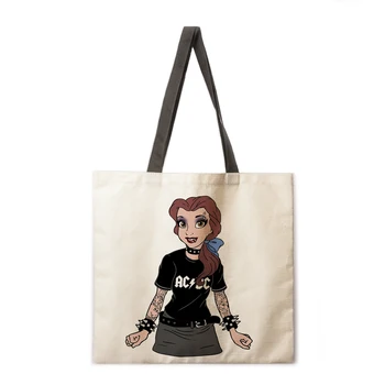Женская пляжная сумка для девочек из аниме, складная сумка через плечо, сумка для покупок, сумочка с принтом, Повседневная сумочка многоразового использования
