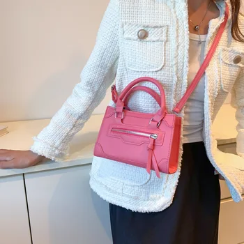 Женская сумка через плечо, новая модная повседневная сумка в западном стиле, простая текстура, маленькая квадратная сумка