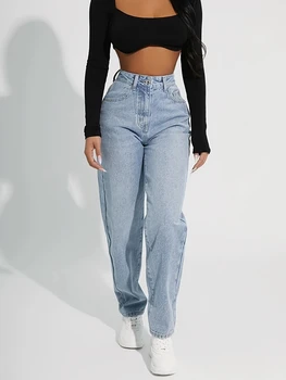 Женские джинсы WITHZZ с кислотной стиркой, рваные джинсы с дырками и высокой талией