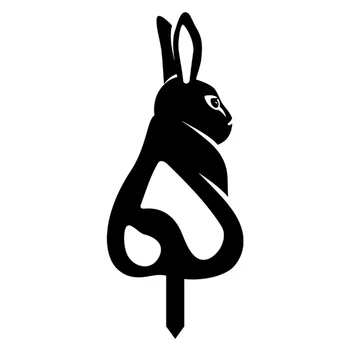 Знак двора с пасхальным кроликом, садовый кол, простые в установке неувядающие знаки двора с кроликом для внутреннего дворика