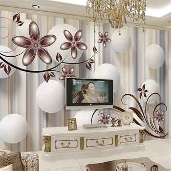 Индивидуальные обои 3d фреска современная мода чувство трехмерного шара цветок ТВ фон стены гостиной украшения обои