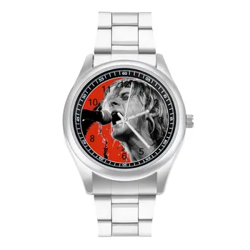Кварцевые часы Kurt Cobain Фото Креативные Наручные часы из нержавеющей Стали Оптом Женские Наручные часы для путешествий