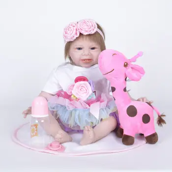Кукла-Реборн Реалистичные Силиконовые Виниловые Куклы для новорожденных Подарки Мальчику на День рождения 22 