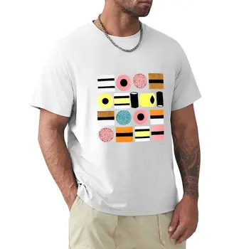 Лакричное ассорти - футболка в пастельной палитре, черная футболка, футболка с аниме, милые топы, футболки оверсайз для мужчин
