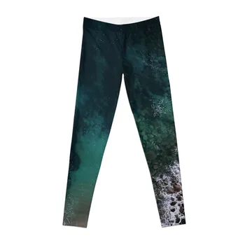 Леггинсы Ocean Blues I, штаны для йоги, женские леггинсы с высокой талией