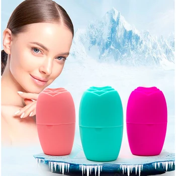 Ледяной валик для облегчения лица, силиконовые лотки для кубиков льда, ледяной шар, ледяные шарики, массажер для лица, ролик для лица