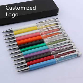 Металлическая шариковая ручка с индивидуальным логотипом, Красочные Бутик-серебряные Новые Модные чернильные ручки
