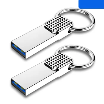 Металлический USB Флэш-Накопитель С Вращающейся Ручкой 32 ГБ 64 ГБ 128 ГБ Флешка Реальной Емкости USB Memory Stick с Брелоком для Ключей pendrive 128 гб