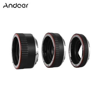 Модернизированный Набор удлинителей для макросъемки Andoer из 3-х частей с кольцами для удлинителей с автофокусировкой для всех объективов Canon EF и EF-S