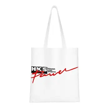 Модная сумка для покупок HKS Power Tote с принтом, моющаяся холщовая сумка для покупок через плечо