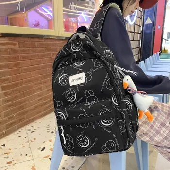Модный студенческий рюкзак с принтом Медведя, нейлоновая сумка Fashion Lady Kawaii, Новинка 2023 года, Женский Ноутбук, Милый рюкзак для путешествий, сумка для колледжа для девочек.