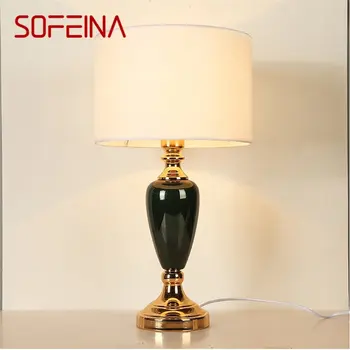 Настольные лампы SOFEINA Современный Светодиодный Роскошный дизайн Креативные Керамические Настольные лампы для домашней спальни