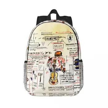 Неоткрытые гениальные Рюкзаки для мужчин и женщин, сумка для книг для студентов колледжей, подходит для 15-дюймовых ноутбуков, сумки для творчества Basquiats