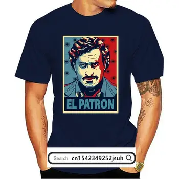 Новая футболка Pablo Escobar El Patron с короткими рукавами, футболки из 100% хлопка, винтажные футболки Crazy Men с круглым вырезом, футболки больших размеров