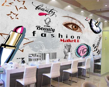 Обои на заказ Европа и Соединенные Штаты мода цементная стена косметика маникюр фон настенный магазин косметики фрески behang
