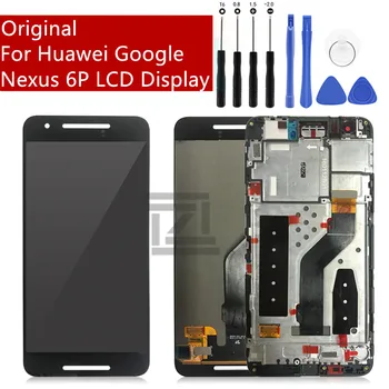 Оригинал для Huawei Google Nexus 6P ЖК-дисплей с сенсорным экраном, дигитайзер в сборе с рамкой, запасные части для замены экрана 6P