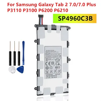 Оригинальный Аккумулятор Для Планшета SP4960C3B 4000 мАч Для Samsung Galaxy Tab 7.0 Plus P3110 P3100 P6200 P6210 Аккумулятор Для Планшета + Бесплатные Инструменты