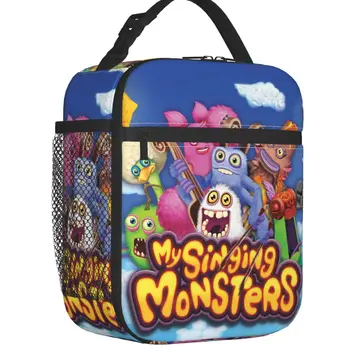 Персонажи My Singing Monsters Изолированная сумка для ланча, Герметичный кулер для Мультяшных аниме-игр, Термосумка для ланча Для школьников