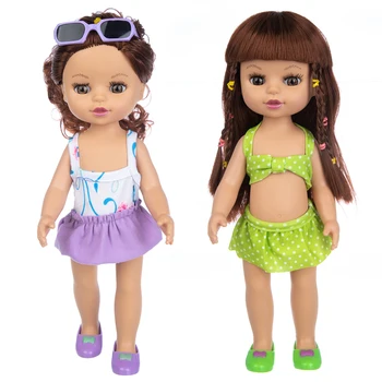 Платье-бикини 14-дюймовые Детские куклы Pop Reborn Силиконовая девочка 35 см Born Poupee Boneca Детские Мягкие Игрушки для девочек в подарок