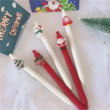 Подарки с Рождеством, домашний декор для начальной школы, рождественская шариковая ручка, канцелярские принадлежности, Рождественская елка Санта-Клауса