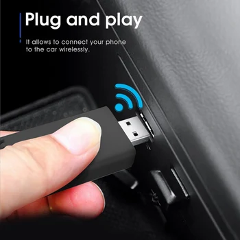 Подключи и играй автоаксессуары, совместимые с Bluetooth, с подключением к беспроводному адаптеру CarPlay 5 В, с беспроводным ключом Carplay, USB-адаптером, подключи и играй Автоаксессуары, совместимые с Bluetooth