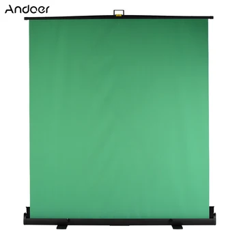 Портативный хромированный фон Andoer высотой 200 см, зеленый фон для экрана с автоматически фиксирующейся рамкой, прочный алюминиевый чехол для фотографий