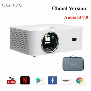 Проектор Wanbo X1 Pro 4K Android 9. Поддержка Netflix YouTube Online TV 350 ANSI Люмен 1 + 8G С четырехполосной коррекцией трапецеидальных искажений