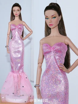 Розовое платье русалки/30 см кукольная одежда юбка платье топ платье наряд для 1/6 Xinyi FR ST mengfan Кукла Барби/игрушка для девочек