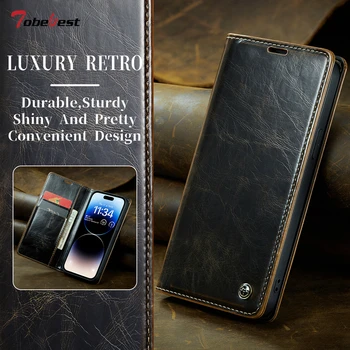 Роскошный Кожаный Чехол-бумажник в стиле ретро для Samsung Galaxy A14 A24 A34 A54 A13 A23 A33 A53 A73 5G Coque Магнитный Деловой Чехол Для телефона