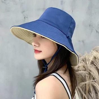 Рыбацкая шляпа с двойными бортами, новая корейская студенческая солнцезащитная шляпа на весну и лето