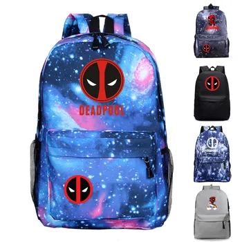Рюкзак Mochilas Супергероя Дэдпула, школьные сумки для мальчиков и девочек, дорожный рюкзак для подростков, Женская Мужская сумка для ноутбука, уличный рюкзак