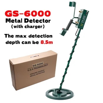 с зарядным устройством Профессиональный металлоискатель GS-6000 Pinpointer Gold Treasure Finder, Определяющий местонахождение искателя, Подземный металлоискатель
