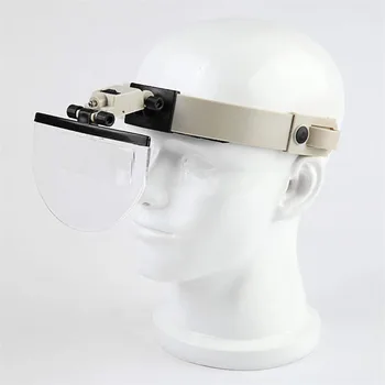 Светодиодный шлем для чтения с вышивкой на голове, шлем для технического обслуживания, Увеличительное стекло, Оптическая линза, 4 шт. Объектив, 2X3.8x4.5x5.5X