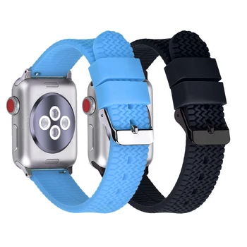 Силиконовый Ремешок Для Apple Watch 7/8 Band 44мм 40мм 38мм 42мм 4145мм Браслет С Протектором Шин iWatch Serie 5 4 3 SE 6 Резиновый Ремешок Для Часов