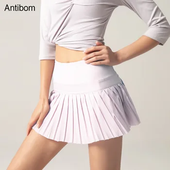 Спортивные шорты Antibom, женские Антибликовые быстросохнущие шорты для бега, Дышащая теннисная юбка для спортзала