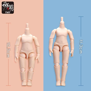 Стройное тело куклы YmY Obitsu 11,3 см Подвижные суставы куклы Подходят для кукольного тела Ob11 Bjd, сферического шарнира головы Gsc, кукольных игрушек