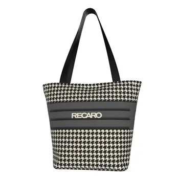 Сумка для покупок с логотипом Recaros, женская холщовая сумка для покупок на плечо, сумки большой емкости