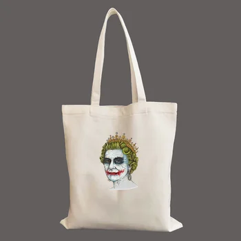 Сумка через плечо Banksy Quinn Joker, студенческая женская сумка, многоразовые сумки для покупок, холщовая сумка-тоут, ручные сумки для покупок