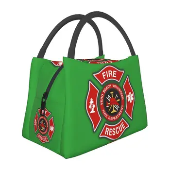 Сумки Для ланча с изоляцией от пожарных firefighter для женщин, сменный термоохладитель Bento Box для работы и путешествий