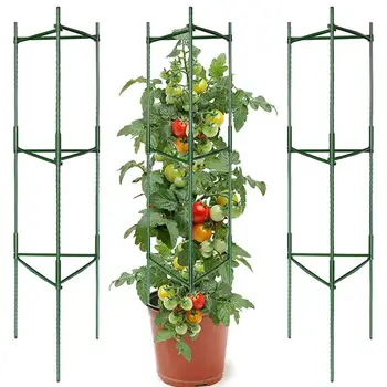 Томатные клетки для горшков, 3 упаковки, сверхмощная подставка для томатов, Решетка для вьющихся растений, Шпалера для садовых томатов, подставки для цветов