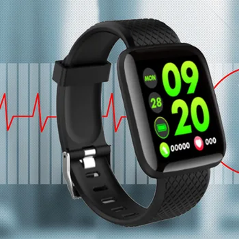Умный браслет Частота сердечных сокращений, кровяное давление, цветной 1,3-дюймовый браслет для упражнений, шагомер для мониторинга сна.