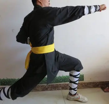 унисекс хлопковый костюм шаолиньских монахов, костюмы для боевых искусств кунг-фу, униформа ву шу ушу, одежда монахов, черный