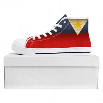 Филиппинский флаг, Высококачественные кроссовки, Мужские И женские кроссовки для подростков, Парусиновые Кроссовки, Филиппины, Повседневная обувь для пар, Обувь на заказ