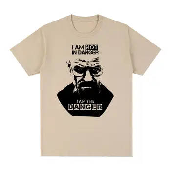 Футболка Breaking Bad I Am Not In Danger, хлопковая повседневная забавная мужская футболка Walter White Heisenberg, новая футболка, женские топы