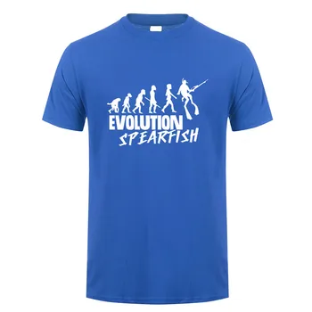 Футболка для подводной охоты Funny Evolution Летняя Хлопковая футболка с подводной рыбой с коротким рукавом, топы, футболка Camiseta JL-067