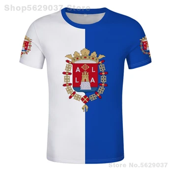 Футболка с флагом Аликанте, бесплатный пользовательский номер имени, флаги провинций Испании, футболка с принтом, фото, текстовый знак, летняя черно-белая одежда